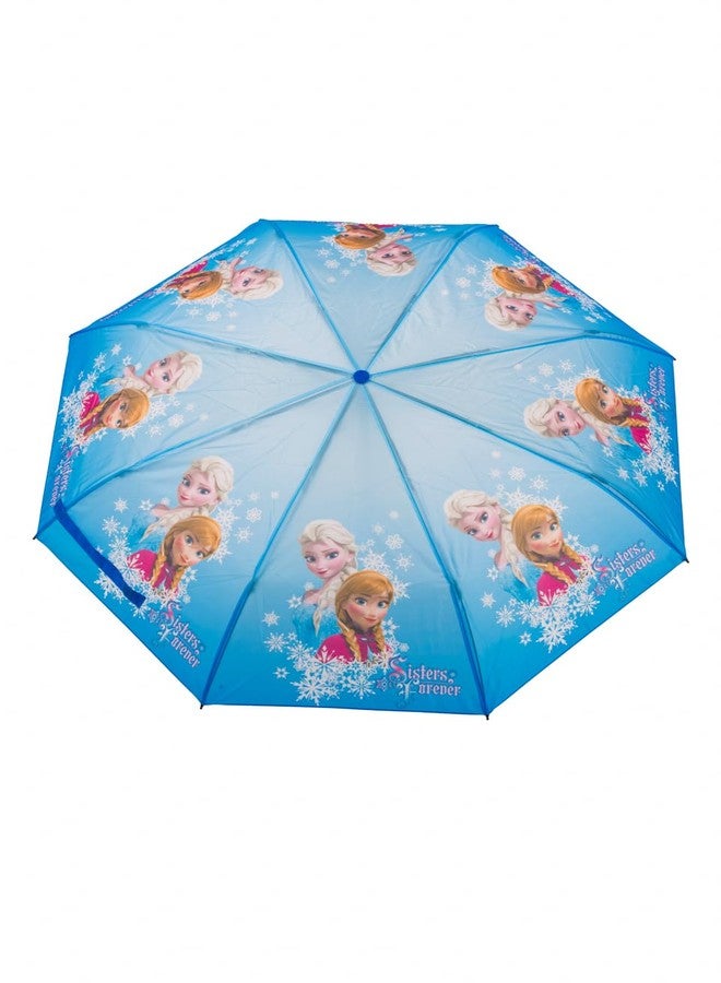 Yellow Bee Disney Printed Frozen Elsa & Anna Sisters Forever Umbrella with Snowflake Print for Girls, Blue, 7-14 Years - Image 5